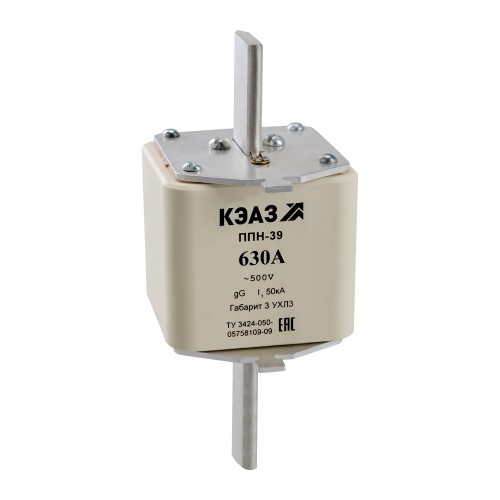 111398 КЭАЗ | Вставка плавкая ППН-39-X3-3-315А-УХЛ3-КЭАЗ
