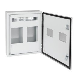 Корпус металлический ЩУРн-ПРО-3х2-МП/18-550х470х147-IP66-УХЛ1 (3фх2 счетчика на МП с окном учета, 18 модулей, ПРО)-КЭАЗ
