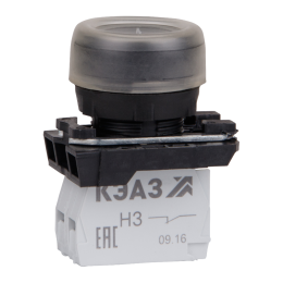 Кнопка КМЕ4610м-черный-1но+0нз-цилиндр-IP65-КЭАЗ
