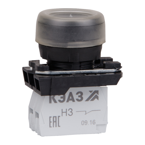 332055 КЭАЗ | Кнопка КМЕ4610м-черный-1но+0нз-цилиндр-IP65-КЭАЗ
