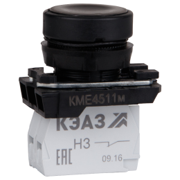 Кнопка КМЕ4522м-черный-2но+2нз-цилиндр-IP54-КЭАЗ
