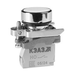 Кнопка КМЕ4511мС-белый-1но+1нз-цилиндр-IP54-КЭАЗ
