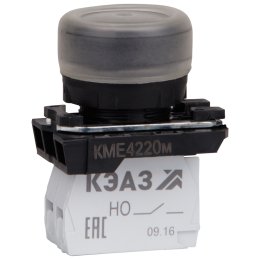 Кнопка КМЕ4220м-черный-2но+0нз-цилиндр-IP65-КЭАЗ
