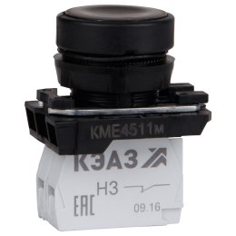 Кнопка КМЕ4522м-черный-2но+2нз-цилиндр-IP54-КЭАЗ
