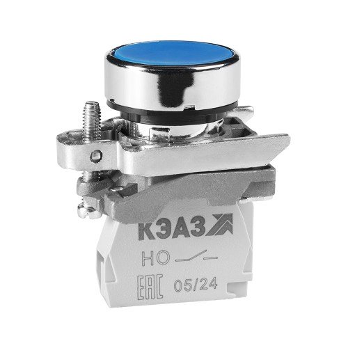 354452 КЭАЗ | Кнопка КМЕ4520мС-синий-2но+0нз-цилиндр-IP54-КЭАЗ
