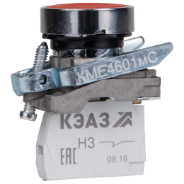 Кнопка КМЕ4111мС-красный-1но+1нз-цилиндр-IP40-КЭАЗ
