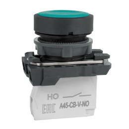 Кнопка OptiSignal D22 C5-P-310 зеленая пластик 1НО XB5AA31
