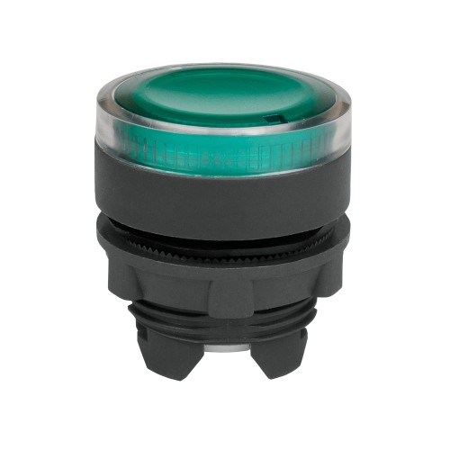 332306 КЭАЗ | Головка кнопки OptiSignal D22 A5-PL-3 с подсветкой зеленая пластик ZB5AW333

