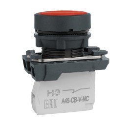Кнопка OptiSignal D22 C5-P-401 красная пластик 1НЗ XB5AA42
