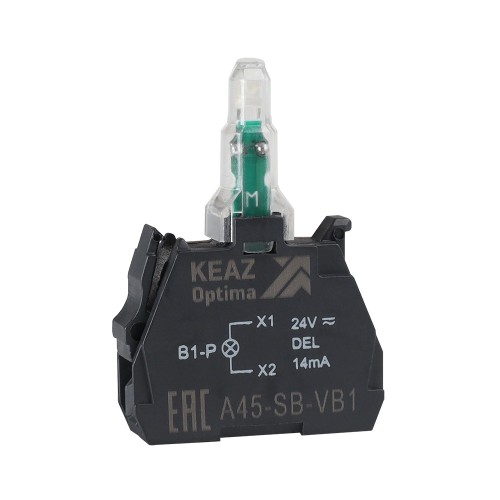 362246 КЭАЗ | Световой-блок-OptiSignal-D22-A45-SB-VB4-красный-24 В AC/DC-с защитой от наводок ZBVB4