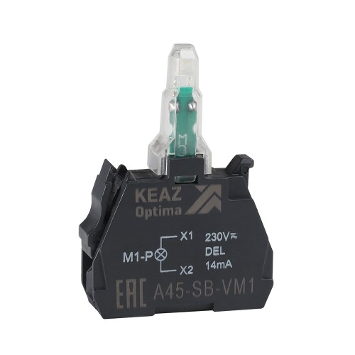 362253 КЭАЗ | Световой-блок-OptiSignal-D22-A45-SB-VM6-синий-110-230 В AC/DC-с защитой от наводок ZBVM6