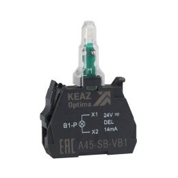Световой-блок-OptiSignal-D22-A45-SB-VB1-белый-24 В AC/DC-с защитой от наводок ZBVB1