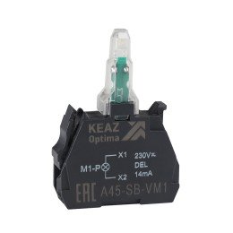 Световой-блок-OptiSignal-D22-A45-SB-VM6-синий-110-230 В AC/DC-с защитой от наводок ZBVM6
