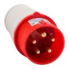 222740 КЭАЗ | Вилка кабельная 025-32А-6h-380AC-3P+PE+N-IP44