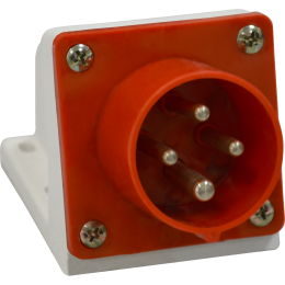 Вилка для монтажа на поверхность 514-16А-6h-380AC-3P+PE-IP44
