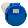 222762 КЭАЗ | Розетка кабельная 233-63А-6h-220AC-2P+PE-IP67