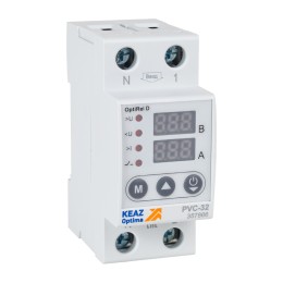 Реле напряжения OptiRel D PVС-32 с ЖК-дисплеем и контролем тока 32 А
