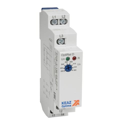 331992 КЭАЗ | Реле контроля фаз OptiRel D PHS-3-1M-08-PP-1 без настр повышенного/пониженного асимметрии 3Ф 1СО
