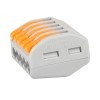 351066 КЭАЗ | Клемма строительно-монтажная OptiKit СМК 222-415 с рычагом 5 отверстий 0,2-2,5(4,0)мм2