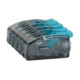 Клемма строительно-монтажная OptiKit СМК 221-415 с рычагом 5 отверстий 0,2-2,5(4,0)мм2
