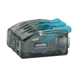 Клемма строительно-монтажная OptiKit СМК 221-413 с рычагом 3 отверстия 0,2-2,5(4,0)мм2
