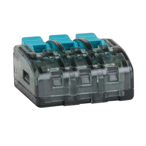 351067 КЭАЗ | Клемма строительно-монтажная OptiKit СМК 221-413 с рычагом 3 отверстия 0,2-2,5(4,0)мм2
