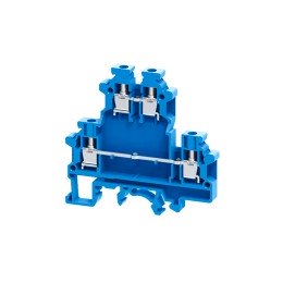 Клемма двухярусные винтовая OptiClip CDL-4-2L-I-BU-синий
