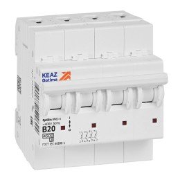 Выключатель автоматический модульный OptiDin BM63-4B20-4,5-УХЛ3
