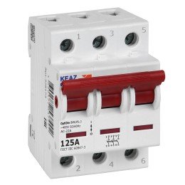 Выключатель нагрузки модульный OptiDin BM63PL-3125-УХЛ3 (ВМ63PL)
