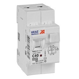 АВДТ с защитой от сверхтоков OptiDin D63-22C40-AC-У3 (2P, C40, 30mA, 4,5кА)
